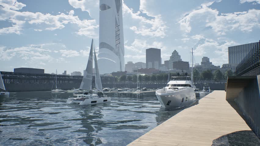 super cool future city port