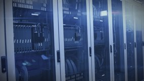 Animation of scope scanning over level up text and data processing against computer server room. Business data storage technology concept - Powered by Shutterstock - Get 15% off with code: PIKWIZARD15