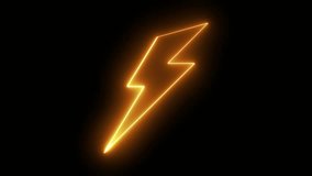 flash icon flash sale animation lightning flash neon icon flash