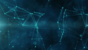 Digital connection moving dots and lines. Digital lines and dots connections moving in abstract space. Technology blue background. Network connection structure. Business and science concept - Powered by Shutterstock - Get 15% off with code: PIKWIZARD15