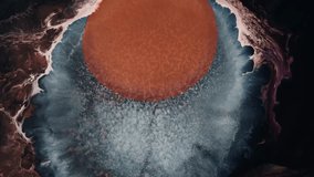 Abstract paint ink effect with flooding waves, cosmic nebula effect,closeup -design art - Powered by Shutterstock - Get 15% off with code: PIKWIZARD15