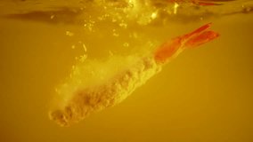 Slow motion throwing fried shrimp into oil - Powered by Shutterstock - Get 15% off with code: PIKWIZARD15