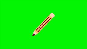 Green screen animation pencil icon
