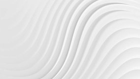 Bright white grey waves abstract corporate motion background animation looped