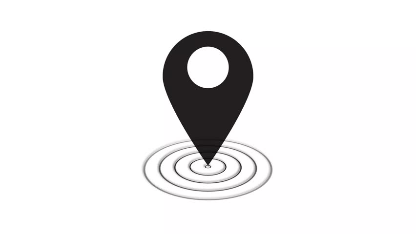 GPS location pointer animated and locator icon ,on the white background . Royalty-Free Stock Footage #1107787439