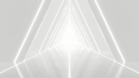abstract white futuristic geometric tunnel architecture, loop animation. - Powered by Shutterstock - Get 15% off with code: PIKWIZARD15