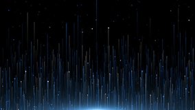 Abstract 4K Blue shining glitter particles 4K 3D Loop Animation New Motion Background. Light flare For event, festival, presentation, music, show, party, Award, fashion, Music. 3D Illustration - Powered by Shutterstock - Get 15% off with code: PIKWIZARD15