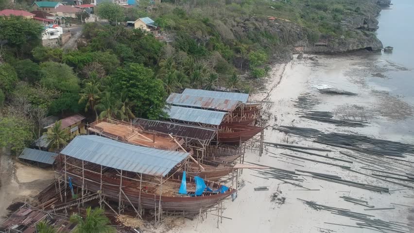 Pinisi boat building in Tanjung Bira, South Sulawesi, Indonesia