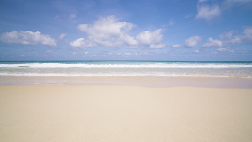Beach sea landscape. seascape ocean horizon wave surface closeup shore. Tropical beach island background sunny.  Nature summer holiday vacation concept.