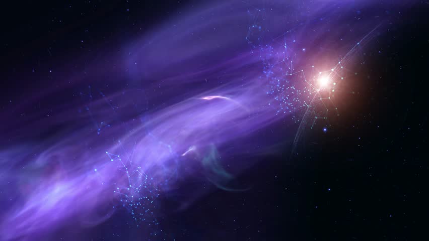Artistic beautiful glowing artificial intelligence universe cyberspace animation background.	
