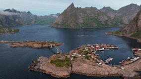 Inspiring Aerial: Summer Move of Norwegian Rorbuer on Hamnoy Island