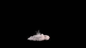 Heavy smoke, dry ice, or cold gas impacting the ground in slow motion and spreading out, two different speeds, 4k 24p with alpha channel - Powered by Shutterstock - Get 15% off with code: PIKWIZARD15