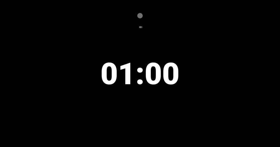 Countdown Clock 1 Minute (UHD 4K) 