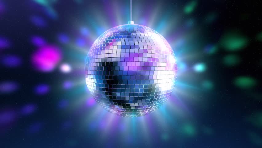 Rotating sparkling disco ball. Concept of night party. Neon Disco ball seamless VJ loop animation for music broadcast disco party. Neon Disco ball seamless VJ loop animation for music Royalty-Free Stock Footage #1107829117