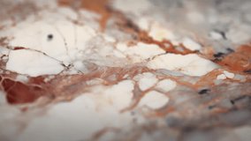 Marble Luxury background texture. Slow panoramic motion. High detailed 4K video.  Marble pattern texture surface panning background. Marble stone texture. 
