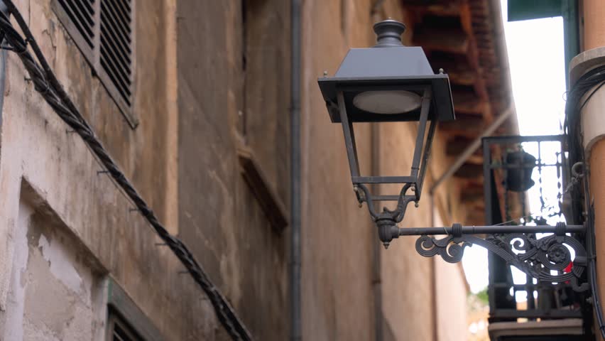 Palma, Spain - Feb 2022 : Street in Palma da mallorca, Spain