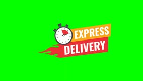 Fast Delivery animation on green screen, Abstract technology, science, engineering artificial intelligence, Seamless loop, 3D Animation, Ultra High Definition, 4k video