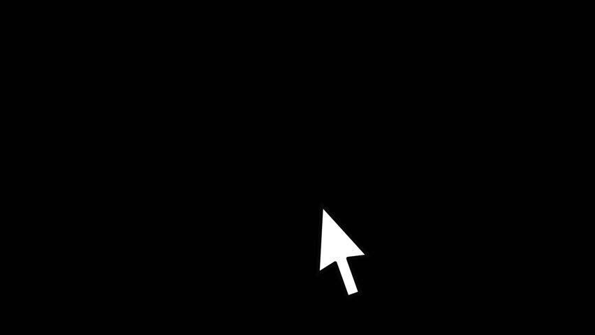 Mouse Click, Computer Mouse Animated symbol of arrow cursor. animation of a computer pointer with a click. Full HD. 4K. Royalty-Free Stock Footage #1107853669