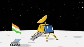 Isro chandrayaan 3 moon mission 
indian space craft lander pragyan moving on moon - Powered by Shutterstock - Get 15% off with code: PIKWIZARD15