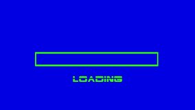 Loading Icon Animation on a Green Screen (Chroma Key) Background. Seamless Loop Animation 4k,Loading Green Screen Progress Bar