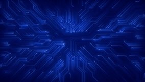 4K 3D Artificial intelligence AI circuit board electronic PCB circuit cyberpunk cyberspace. Innovative technology Machine learning. Futuristic Electronic Circuit Board Microchips. 3D Illustration - Powered by Shutterstock - Get 15% off with code: PIKWIZARD15