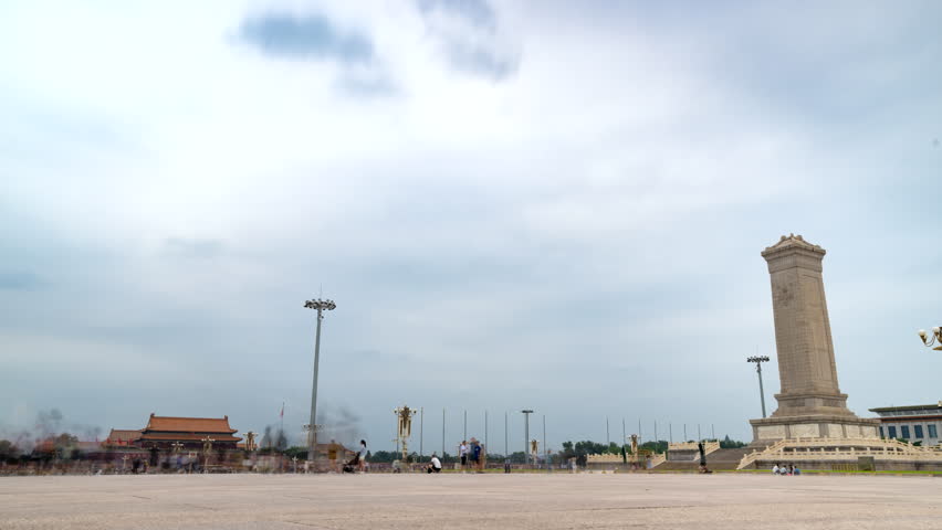 Tiananmen Square time lapse Beijing China