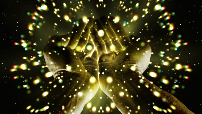 Praying hands with particle effect Royalty-Free Stock Footage #1107892857
