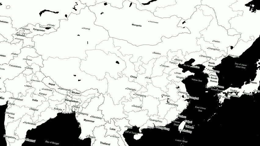 Animated 3D Map of China. Royalty-Free Stock Footage #1107897369