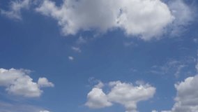 beautiful sky, beautiful blue sky and clouds, fine weather, movement of clouds, flow of wind, video, background, material, 