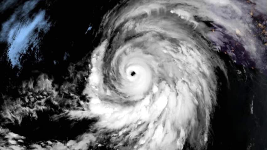 Hurricane Hillary in California on weather radar and satellite | Shutterstock HD Video #1107911181