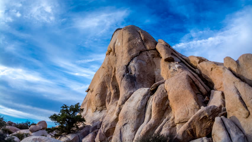 A time lapse of sunset at Old Woman Rock in Joshua Tree national park