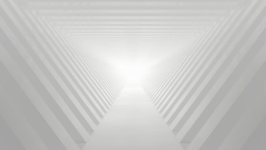 Abstract white futuristic geometric tunnel, architecture design concept, 3d rendering, Loop animation. Royalty-Free Stock Footage #1107921169