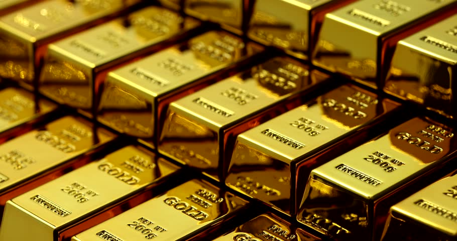 Stack of gold bars and financial concept Royalty-Free Stock Footage #1107938085