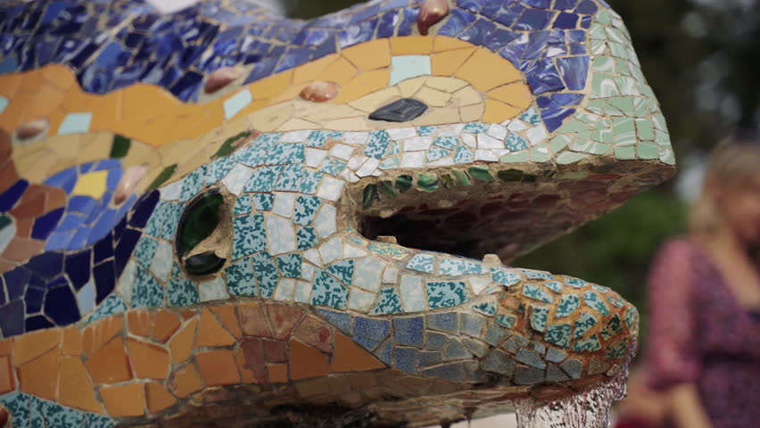 
Lizard head of Park Guell in Barcelona, ​​Spain