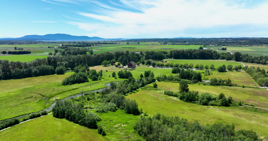 Whatcom County Best Aerial View of Ferndale Washington State Hovander Park