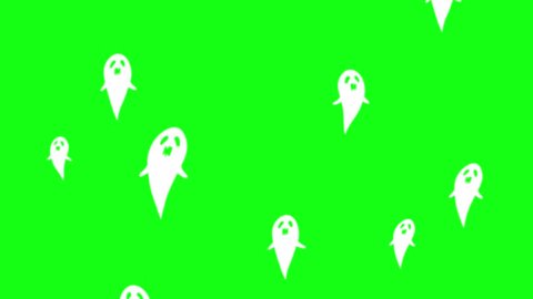 sprit ghost symbol green screen. Video de stock