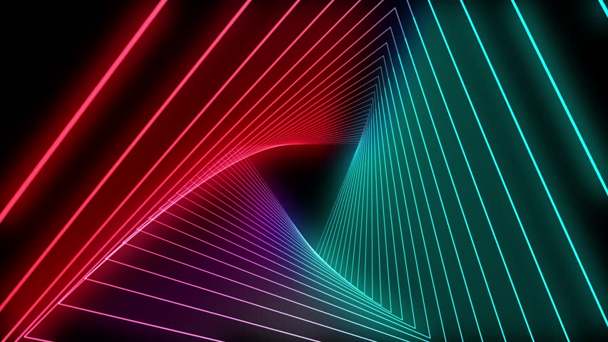 Triangle tunnel Loop. Seamless 4K Animation. Abstract Motion Screen Royalty-Free Stock Footage #1107964625