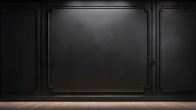 Black background for looping products or adding text, modern black wall, stylish style, lights rise and fall from a window, hardwood floor, 4k video - Powered by Shutterstock - Get 15% off with code: PIKWIZARD15