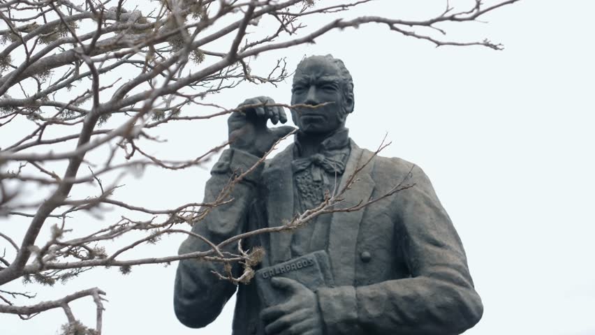 Statue of Charles Darwin in the Galapagos Islands