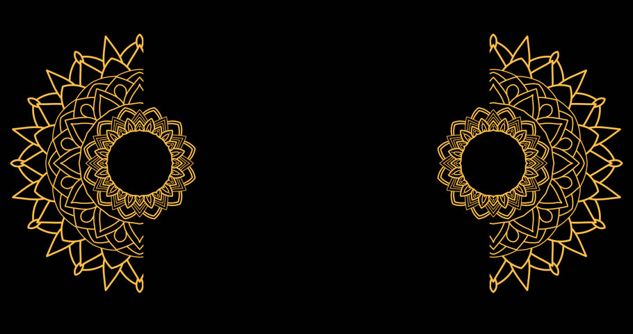 Mandala Abstract ornamental digital gold color. Floral vintage decorative elements' oriental ornament pattern. Mandala animation with seamless looping on the alpha channel. Editable background Royalty-Free Stock Footage #1107976325