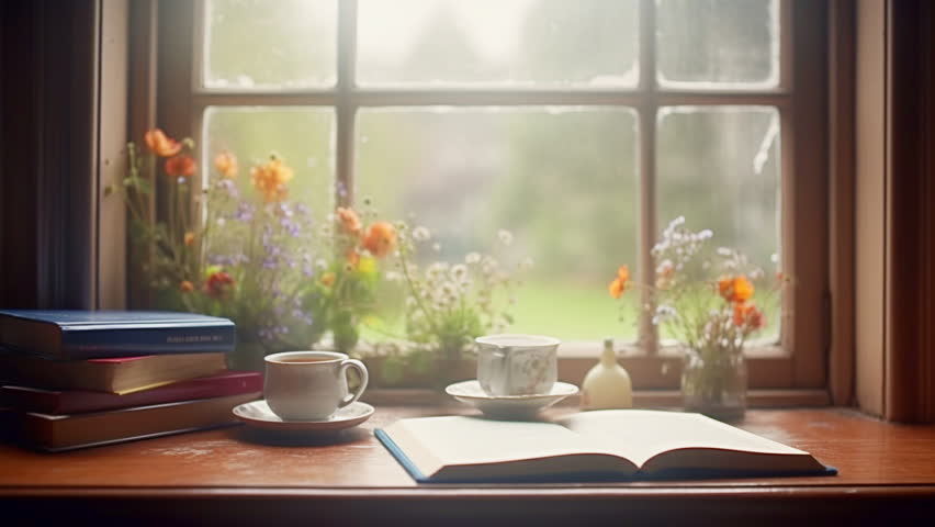 Sunny Day Desk, Cafe, Office, Book, Study, Study, Loop, Seamless Royalty-Free Stock Footage #1107981133