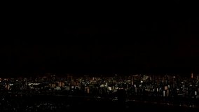 TOKYO, JAPAN : Aerial high angle sunrise CITYSCAPE of TOKYO. View of buildings around central downtown area. Japanese urban metropolis and city life concept 4K video. Time lapse shot, night to morning