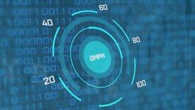 Animation of car speedometer over binary coding against financial and stock market data processing. Global economy and automobile engineering technology concept - Powered by Shutterstock - Get 15% off with code: PIKWIZARD15