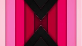 This stock motion graphic video of 4K Black and Red Geometric Background with gentle overlapping curves on seamless loops