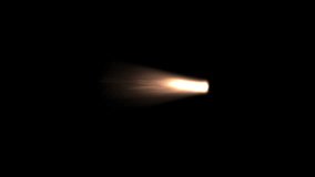 Rocket or jet or spaceship propulsion thruster jet, 4k 24p with alpha channel for transparent background and simple overlaying