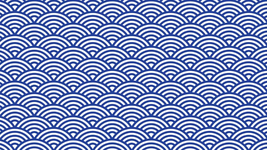 Japanese blue wave pattern motion background Royalty-Free Stock Footage #1108004783