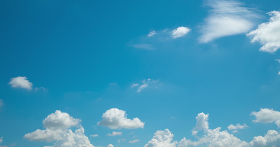 Blue sky cloud video time lapse Movie process by raw images Sky cloud time lapse video clear without dust or bird Sky time lapse high quality 4K ProRes422 