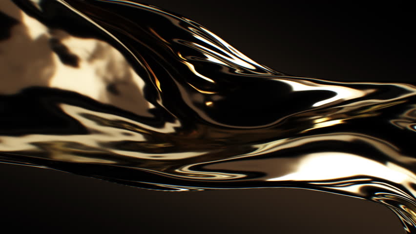 Liquid Gold Flowing Seamless Slow Motion. Looped Melted Golden Metal Waving on Black 3d Animation. Gold Texture Abstract Background 4k Ultra HD 3840x2160. Royalty-Free Stock Footage #1108033299