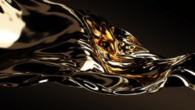 Liquid Gold Flowing Seamless Slow Motion. Looped Melted Golden Metal Waving on Black 3d Animation. Gold Texture Abstract Background 4k Ultra HD 3840x2160. - Powered by Shutterstock - Get 15% off with code: PIKWIZARD15