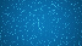 Flashing white dots on a blue background. Looping Animation. Background panels.